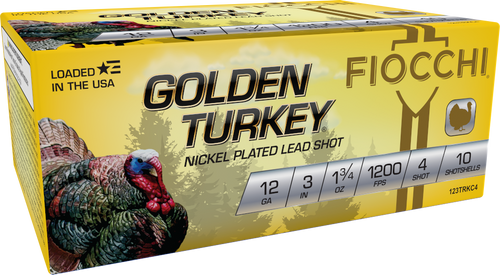 Fiocchi Golden Turkey 12 Ga, 3" 1-3/4 oz, 4 Shot, 100rd Case - Ammo | The Gun Shop