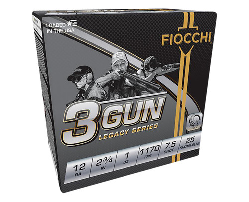 Fiocchi 3-Gun Match 12 Ga, 2.75", 1 oz, 7.5 Shot, 25Bx/10Cs - Ammo | The Gun Shop