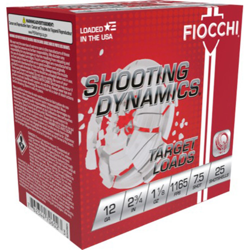 Fiocchi Shooting Dynamics 12 Ga, 2.75", 1-1/8 oz, 7.5 Shot, 250Cs - Ammunition | The Gun Shop