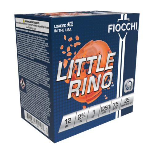 Fiocchi Little Rino 12 Ga, 2.75", 1 oz, 7.5 Shot, 250d Case - Ammo | The Gun Shop
