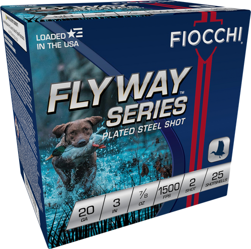 Fiocchi Ammunition Flyway Steel 20 Ga, 3", 7/8 oz, 2 Shot, 25rd Box - Ammo | The Gun Shop