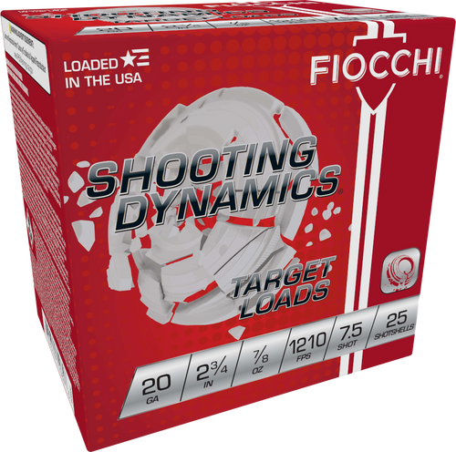 Fiocchi Shooting Dynamics 20 Ga, 2.75", 7/8 oz, 7.5 Shot, 250rd Case - Ammo | The Gun Shop