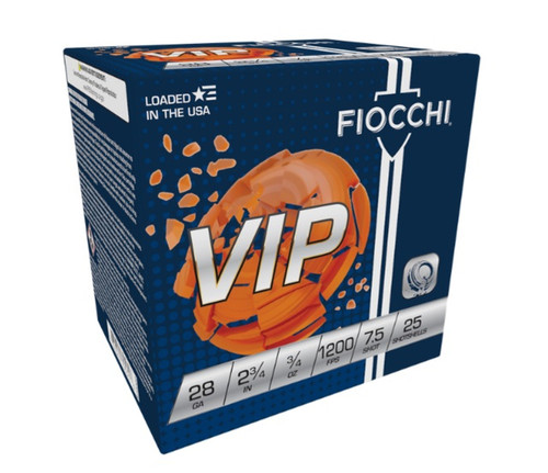 Fiocchi VIP Heavy 28 Ga, 2.75", 3/4 oz, 7.5 Shot, 250rd Case - Ammo | The Gun Shop