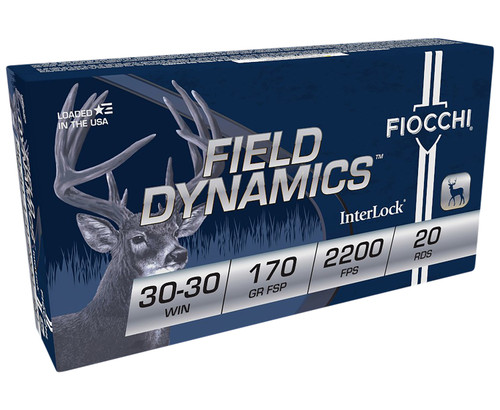 Fiocchi Field Dynamics InterLock 30-30 Win, 170gr, FSP, 20Bx/10Cs - Ammo | The Gun Shop