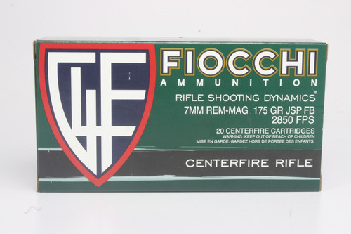 Fiocchi 7mm Remington Magnum, 75gr, Soft Point, 20rd Box - Ammo | The Gun Shop