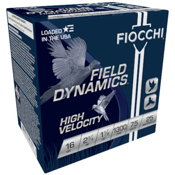 Fiocchi High Velocity 16ga 2 3/4" 1 1/8oz #7.5 Shot 16HV7539279 - Gordy