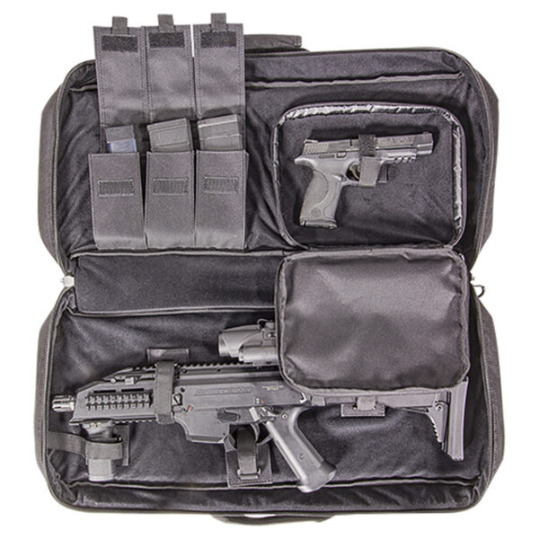 Firefield Carbon Series, Covert SBR/AR-15 Pistol Case, Black, 28"x3"x11" Velcro Adjustable Strap