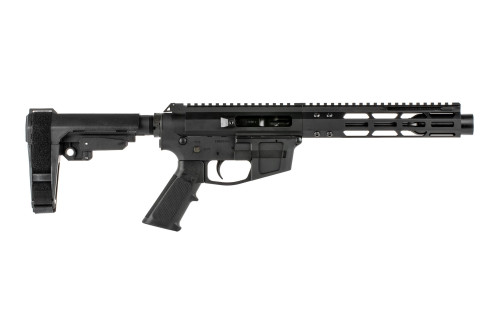 Foxtrot Mike FM9 9mm, 7" Barrel, Black, SBA3 Brace, Glock Compatible Mag Well - AR-15 Pistols | The Gun Shop
