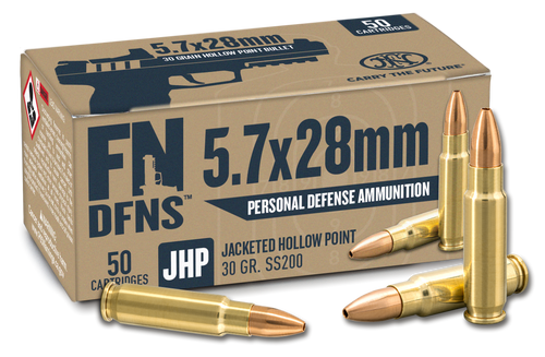 FN SS200 5.7x28mm, 30gr, Jacketed Hollow Point, 50rd Box - Ammo | The Gun Shop