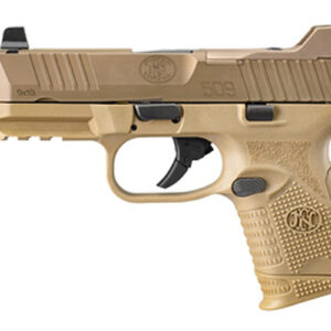 FN FN509 Compact Tactical 9mm, 4.3" Threaded Barrel, Flat Dark Earth, Suppressor-Height Night Sights, Optics Ready, 3x10rd Mags
