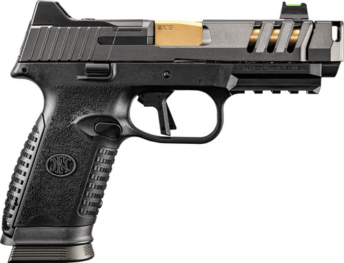 FN 509 CC Edge XL 9mm, 4.2" Gold Barrel, Black/Gray Cerakote, 17rd - Concealed Carry Guns | The Gun Shop