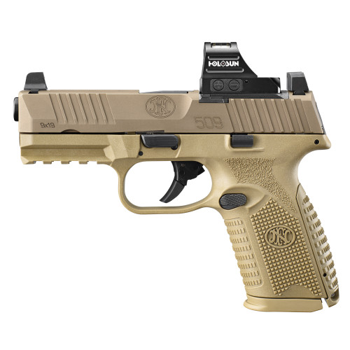 FN 510 MRD 10mm, 4.1" Barrel, Flat Dark Earth, Holosun 407C Red Dot Sight, 10rd - Firearm | The Gun Shop