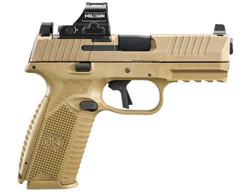 FN 510 MRD 10mm, 4.1" Barrel, Flat Dark Earth, Holosun 407C Red Dot, 15rd - Firearm | The Gun Shop