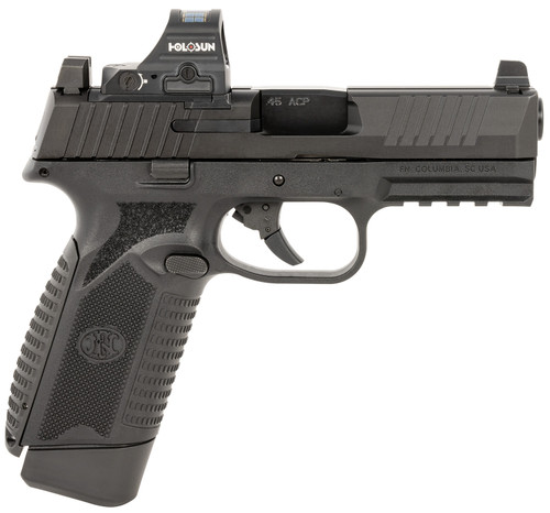FN 545 MRD 45 ACP, 4.1" Barrel, Black, Holosun 407C Red Dot, 15rd - Firearm | The Gun Shop