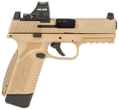 FN 545 MRD 45 ACP, 4.1" Barrel, Flat Dark Earth, Holosun 407C Red Dot Sight, 10rd - Firearm | The Gun Shop