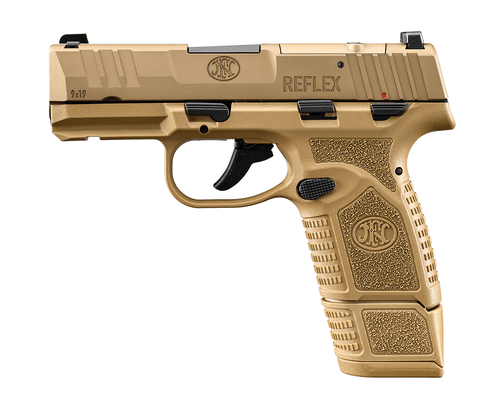 FN Reflex MRD 9mm, 3.3" Barrel, Flat Dark Earth, Manual Safety, Optic Ready, 15rd - Firearm | The Gun Shop
