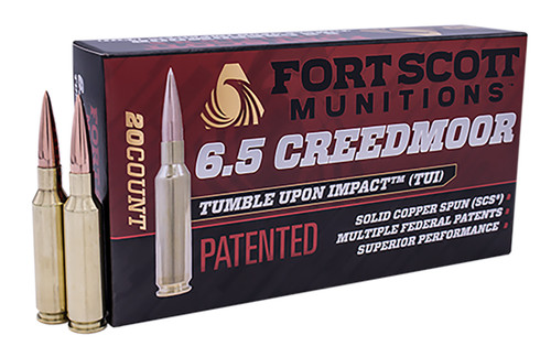 Fort Scott 6.5 Creedmoor, 130gr, Solid Copper Spun, 20rd Box - Ammo | The Gun Shop