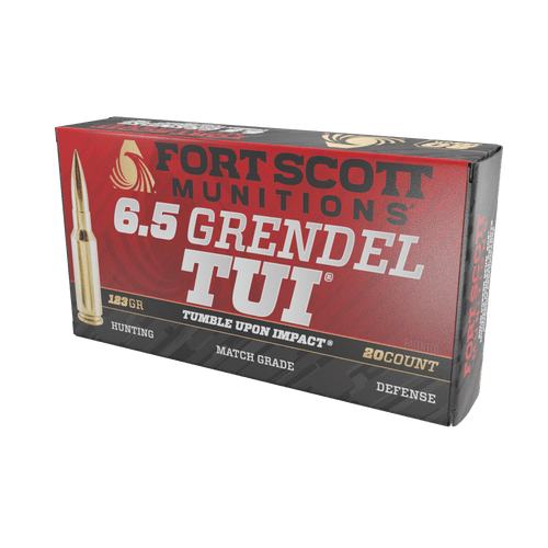 Fort Scott Tumble Upon Impact 6.5 Grendel, 123gr, Solid Copper Spun, 20rd Box - Ammo | The Gun Shop