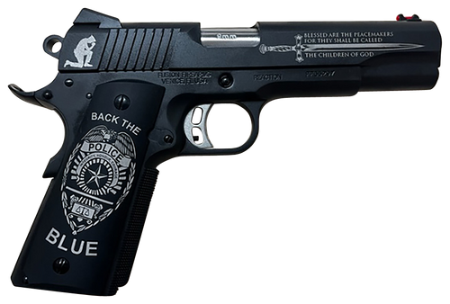 Fusion 1911 Reaction 45 ACP, 5" Barrel, "Back the Blue", 8rd - Collector Guns | The Gun Shop