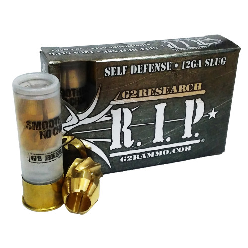 G2 Research RIP 12 Ga, 2.75", 122gr, Brass Slug, 5rd Box - Ammo | The Gun Shop