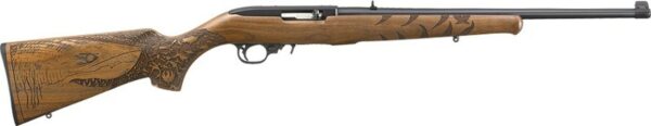 Ruger 10/22 Great White Shark, 18.5" Barrel, Engraved French Walnut Stock, Blued Finish