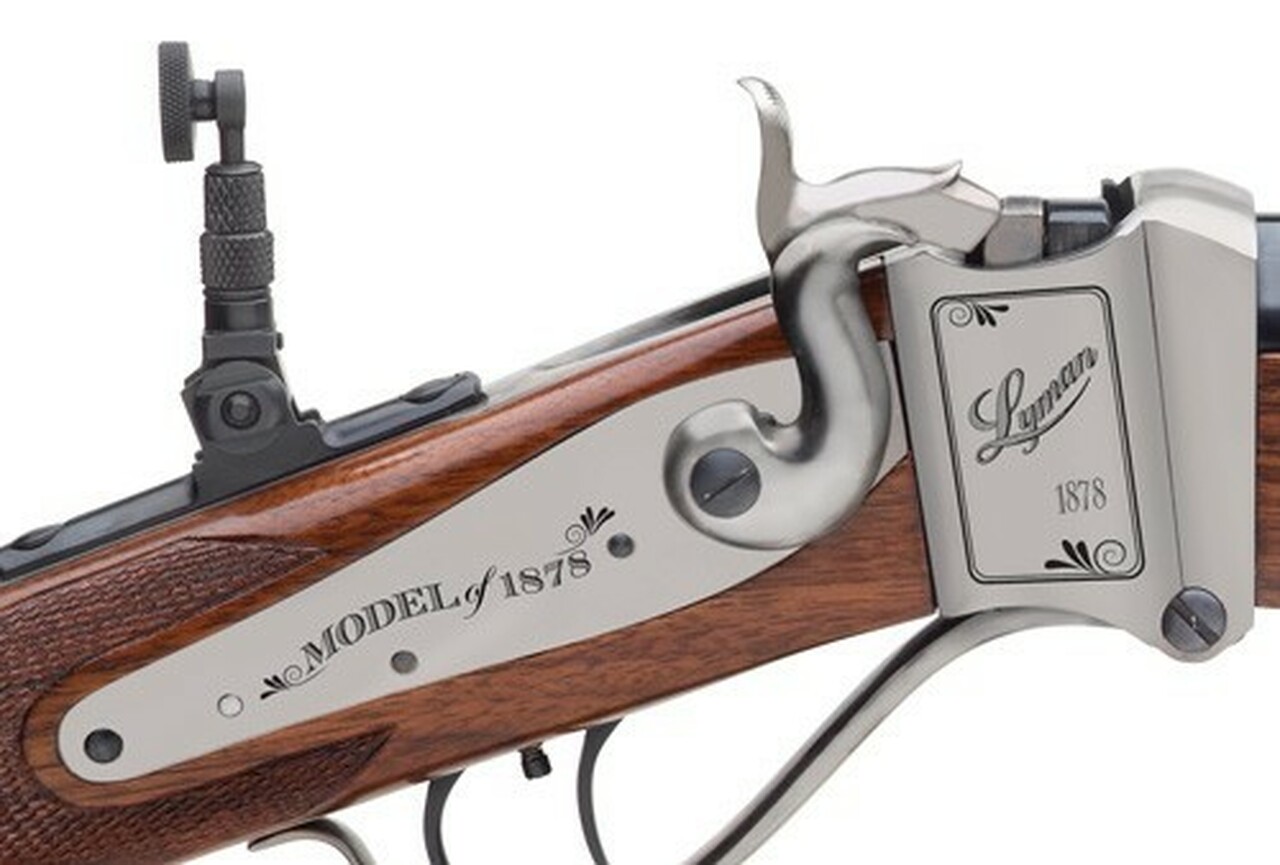 Pedersoli 1878 Sharps Single Shot 45-70 Govt, 30" Blued Barrel, Checkered Wood Stock, Engraved Receiver
