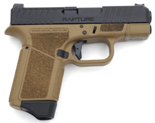 GForce Rapture 9mm, 3.25" Barrel, Flat Dark Earth Frame, Black Slide, 10rd - Firearm | The Gun Shop