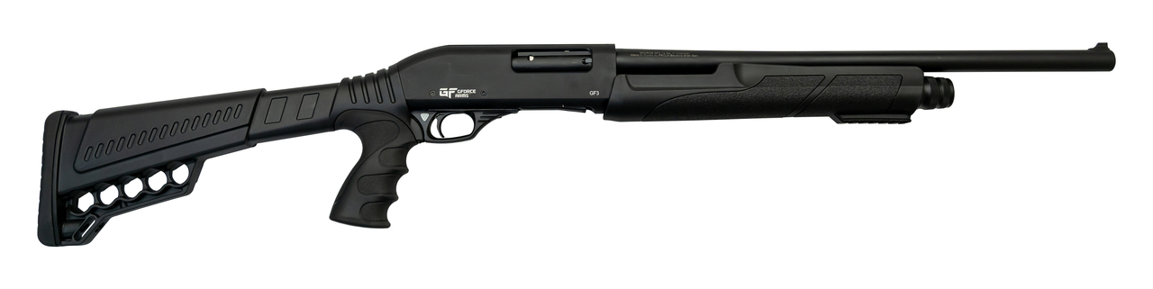 Gforce GFPG3 Pump-Action 12 Ga, 20" Barrel, 3", Pistol Grip, Polymer, Black, 4rd