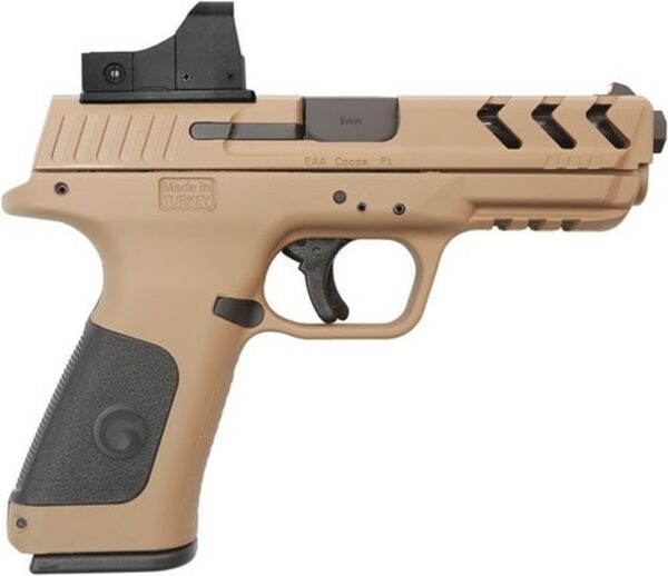 Girsan MC28SA 9MM 4.25" Barrel With Optic, Flat Dark Earth Polymer Frame, 15rd Mag