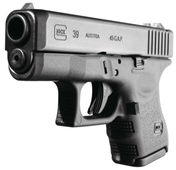 Glock G39 .45 GAP 3.47" Barrel Black Finish Fixed Sights Refurbished 6rd