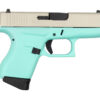 Glock G43 9mm, 3.41" Barrel, 6rd, Aluminum Cerakoted Slide, Robins Egg Blue Frame