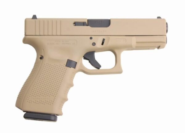 Glock 19 Gen4 9mm, 15rd, 4" Barrel, Desert Sand Hot Cerakote Finish 15 Rd Mag