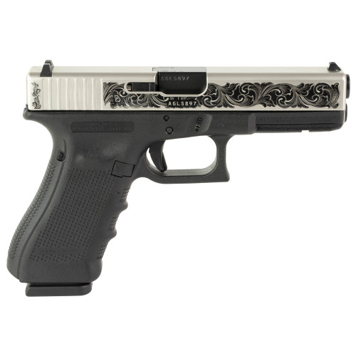 Glock G17 Gen 4 TALO Exclusive 9mm, 4.49" Barrel, Black Frame, Engraved Stainless Slide, 17rd - Exclusive Guns | The Gun Shop
