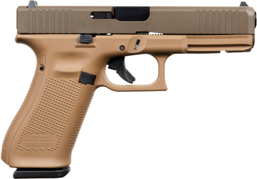 Glock G17 Gen5 9mm, 4.49" Barrel, FDE/Brown Cerakote, 17rd - Firearm | The Gun Shop