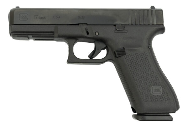 Glock 17 Gen 5 9mm USA Made, 4.49" Barrel, Contrast Sights, Black, 17rd