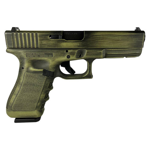 Glock 17 Gen 3 "Bazooka Green Destressed" 9mm, 4.49" Barrel, 17rd - Firearm | The Gun Shop