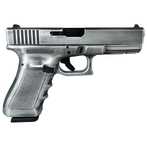 Glock 17 Gen 3 "Destressed Crushed Silver" 9mm, 4.49" Barrel, 17rd - Firearm | The Gun Shop