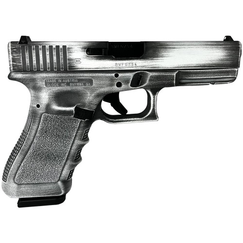 Glock 17 Gen 3 Custom "Destressed White" 9mm, 4.49" Barrel, 17rd - Firearm | The Gun Shop