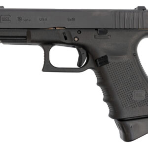 Glock 19 Gen4 USA 9mm, 4" Barrel, Lumin Sights, Black, 15rd