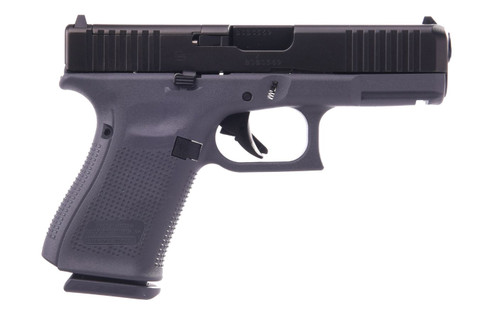 Glock G19 Gen 5 9mm, 4.02" Barrel, Gray Frame, Black Slide, MOS Cut, 15rd - Exclusive Guns | The Gun Shop