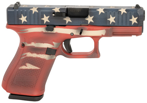 Glock G19 Gen 5 9mm, 4.02" Barrel, American Flag Cerakote, 15rd - Collector Guns | The Gun Shop