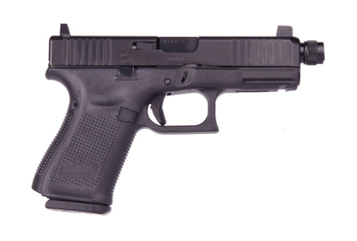 Glock G19 Gen 5 9mm, 4.02" Threaded Barrel, Black, Polymer Frame, 10rd - Exclusive Guns | The Gun Shop
