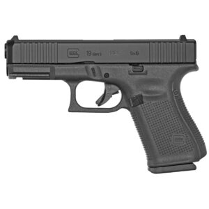 Glock G19 Gen5 USA 9mm, 4" Barrel, Fixed Sights, Black, 15rd