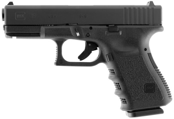 Glock G19 Gen3 USA 9mm, 4.01" Barrel, Fixed Sights, Black, 15rd