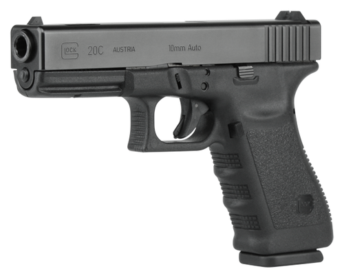 Glock G20C 10mm, 4.6" Barrel, Black, Fixed Sights, 10rd - Firearm | The Gun Shop