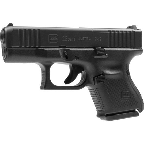 Glock G26 Gen 5 M.O.S. 9mm, 3.43" Barrel, Black, Fixed Sights, 10rd - Concealed Carry Guns | The Gun Shop