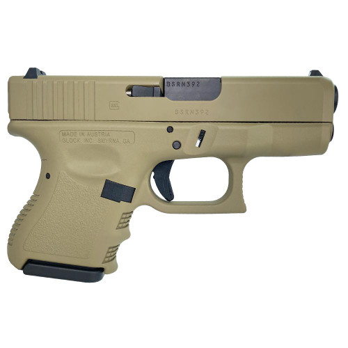 Glock G27 Gen 3 Custom 40 Smith & Wesson, 3.4" Barrel, "FDE", 9rd - Concealed Carry Guns | The Gun Shop