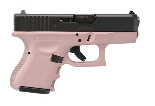 Glock G28 Lipsey's Exclusive 380 ACP, 3.46" Barrel, Pink Frame, Black Slide, 10rd - Concealed Carry Guns | The Gun Shop