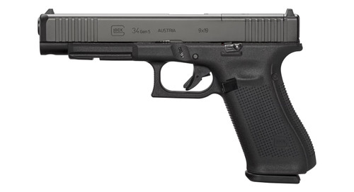 RENTAL Glock G34 Gen 5 MOS 9mm, 5.31" Barrel, Black, 17rd - Firearm | The Gun Shop