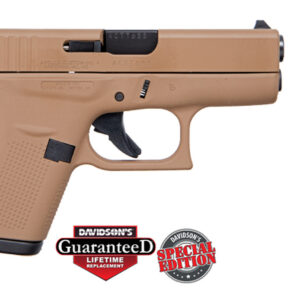 Glock 42 380acp, Apollo Custom, 3.26" Barrel Davidson Dark Earth Full Coverage, 2x 6rd Mags